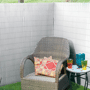Tuinscherm PVC dubbelwandig wit